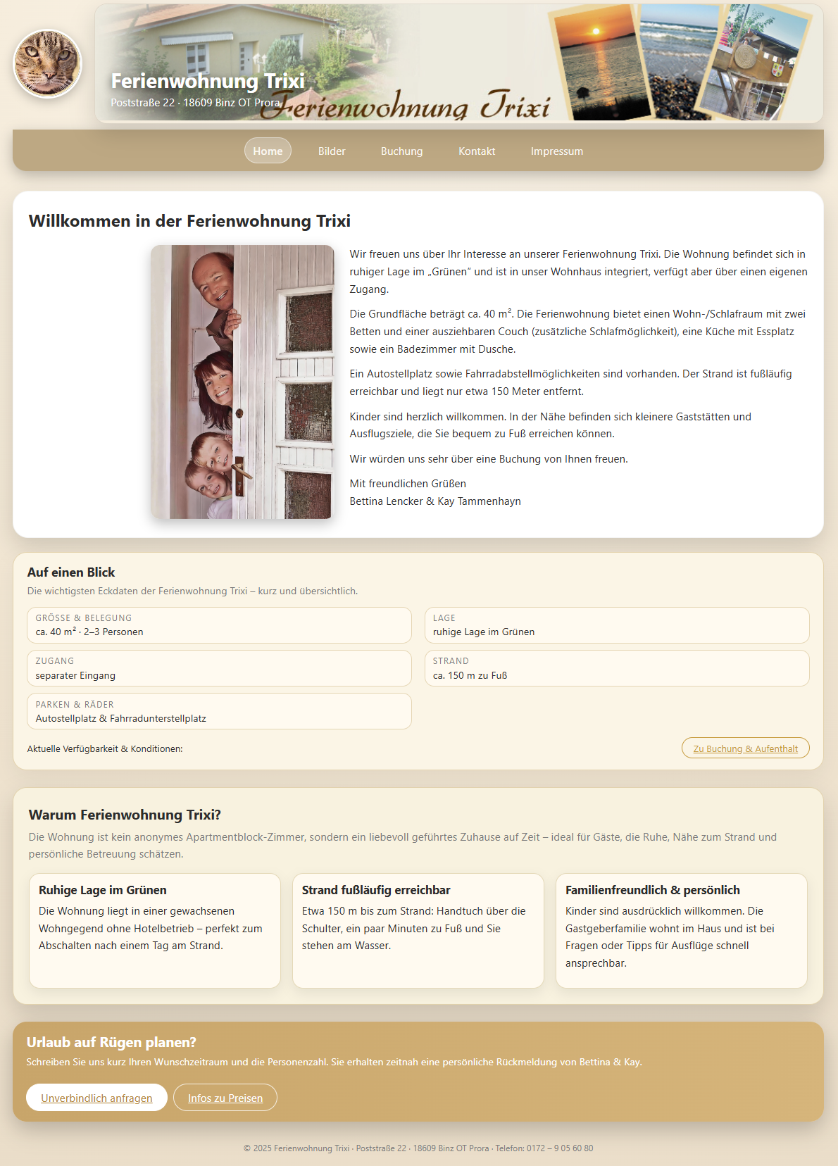 Ferienwohnung mit Direktanfrage